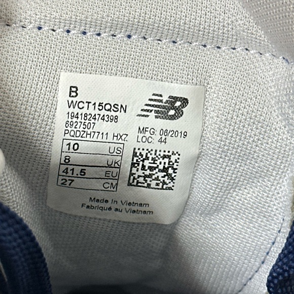 New Balance Navy and White CT15 Canvas Skate Shoes - Picture 8 of 9